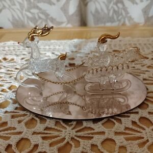 Vintage Christmas Spin Glass